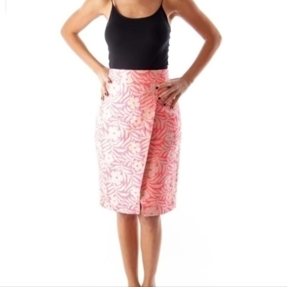 J.CrewNeon Pink Floral Skirt Size 4